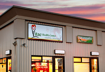 Vitae Health Center in the evening